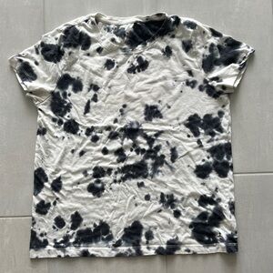 Black and White Tie-Dye Short Sleeve Tee
